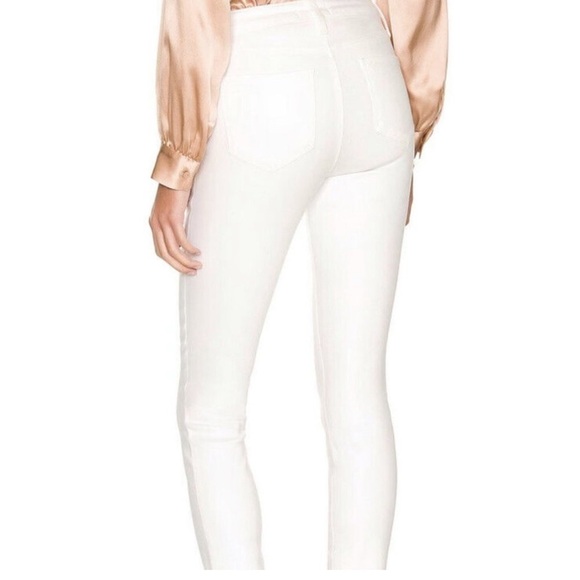 L'Agence Marguerite High Rise Skinny NWT Jeans Blanc White Sunset Gold Wash - Picture 16 of 16
